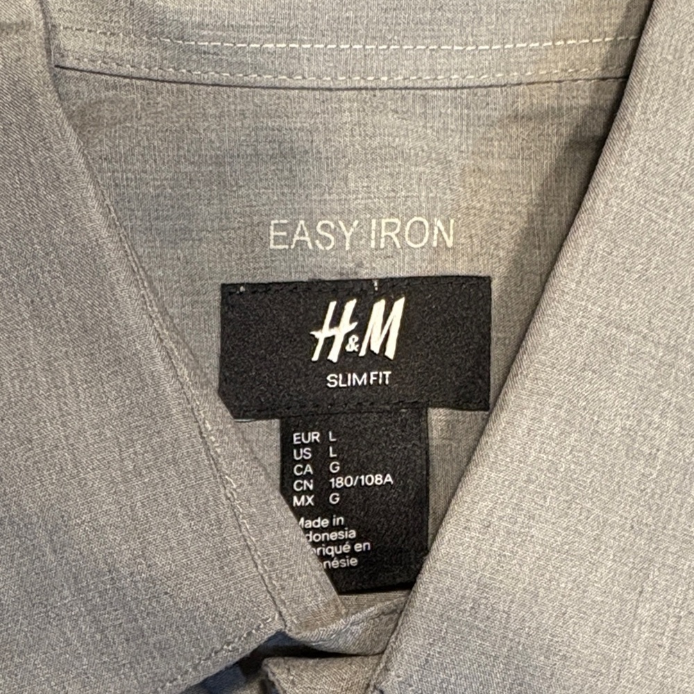 H&M Light Gray Dress Shirt - Picture 2 of 4